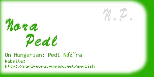 nora pedl business card